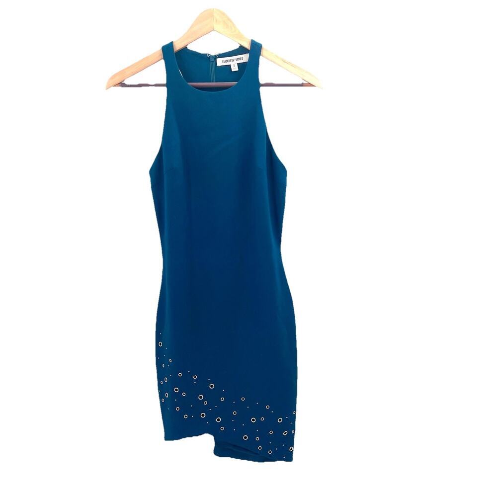 Elizabeth and James Teal Bodycon Sleeveless Grommet Dress Womens Size 2